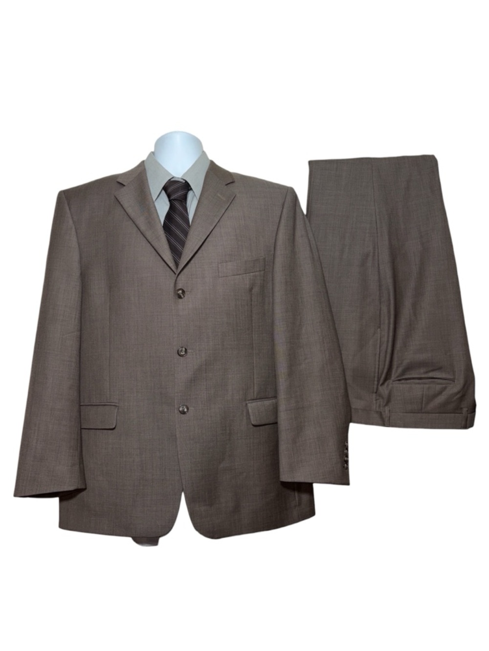Axcess Men's Taupe/Brown Two-Piece Suit Jacket & Pants